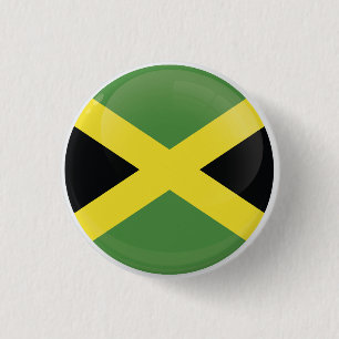 Jamaica Round Icon Flagga Knapp