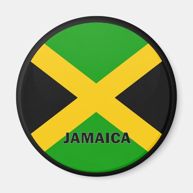 Jamaica Roundel quality Flagga Magnet (Framsidan)