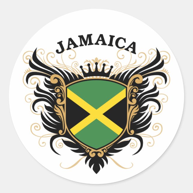 Jamaica Runt Klistermärke (Framsida)