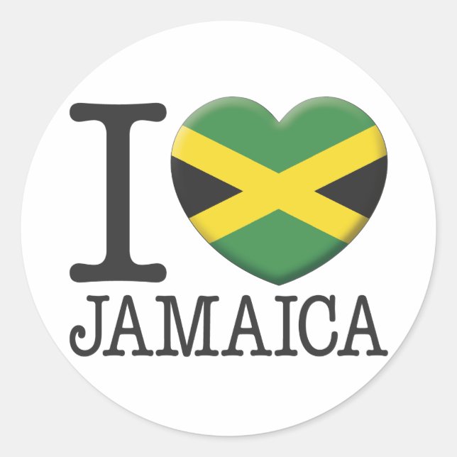 Jamaica Runt Klistermärke (Framsida)