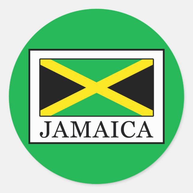Jamaica Runt Klistermärke (Framsida)