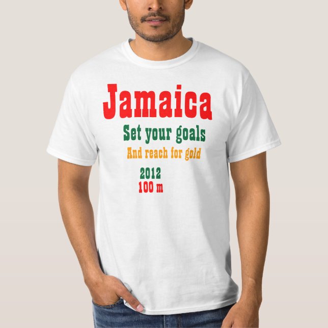 Jamaica satte upp dina mål t-shirts (Framsida)