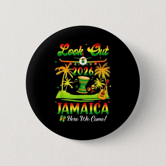 Jamaica Semester 2026 Här Kommer Vi Matchande Föde Knapp (Framsida)
