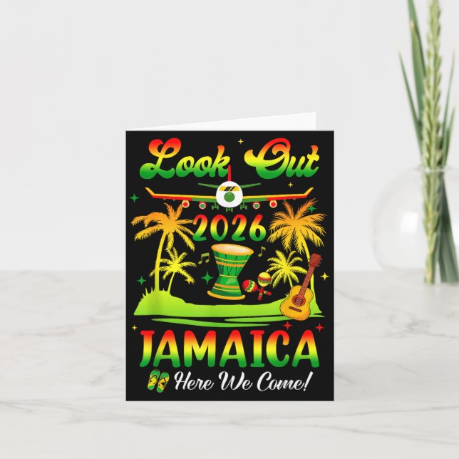 Jamaica Semester 2026 Här Kommer Vi Matchande Föde Kort (Framsida)