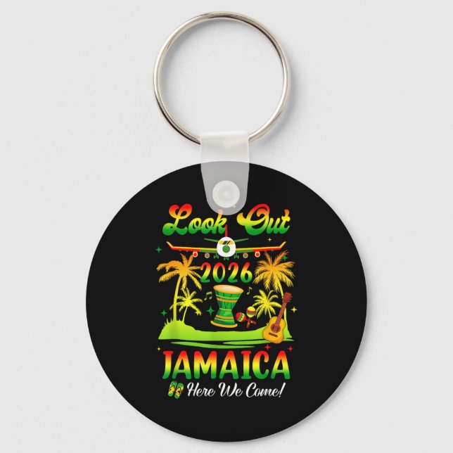 Jamaica Semester 2026 Här Kommer Vi Matchande Föde Nyckelring (Framsida)