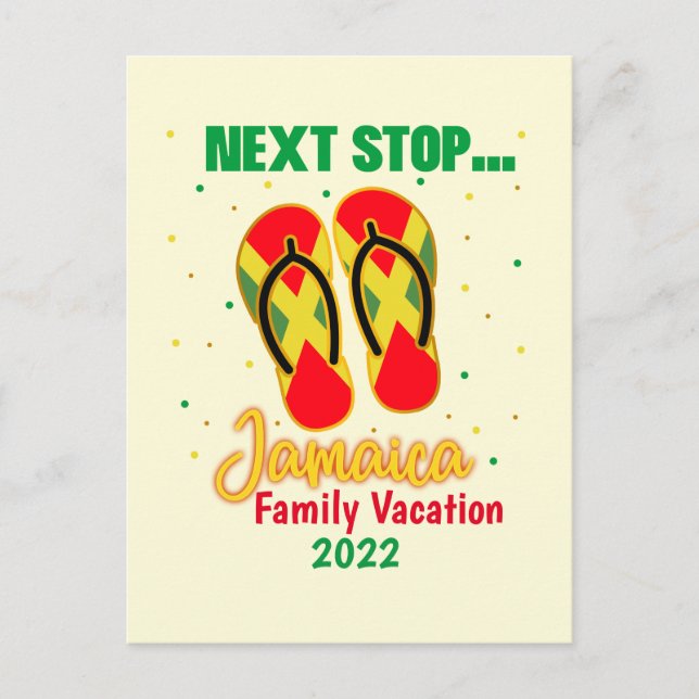 Jamaica Semester Nästa Stopp Jamaica Gruppmatchnin Vykort (Framsida)