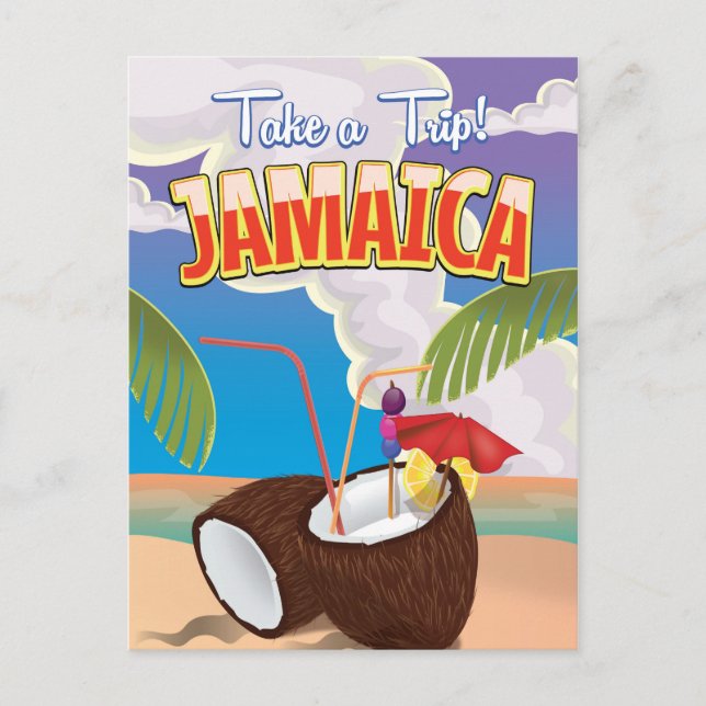 Jamaica seriefigur researrangemang vykort (Framsida)