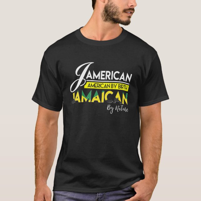 Jamaica Shirt Jamerican Jamaican American Jamaica  T (Framsida)