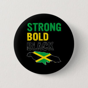 Jamaica självständighetsdag Stark Fet Svart Knapp
