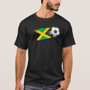 Jamaica Soccer Ball Jamaica Flagga Jersey - Jamaic T Shirt