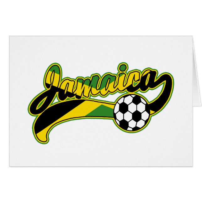Jamaica Soccer Hälsningskort (Framsidan Horizontal)