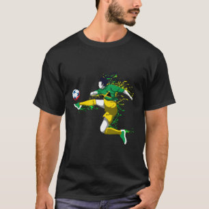 Jamaica Soccer Team Jamaican Flagga Football Älska T Shirt