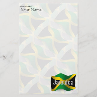 Jamaica som vinkar flagga brevpapper