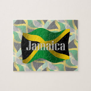 Jamaica som vinkar flagga pussel