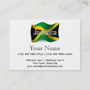 Jamaica som vinkar flagga visitkort