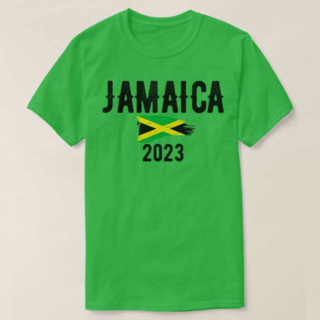 Jamaica Souvenir 2023 Vacation Resa Flagga Design T Shirt (Design framsida)