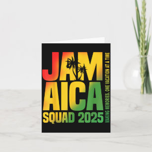 Jamaica Squad 2025 Examensresa Familjesemester Kort