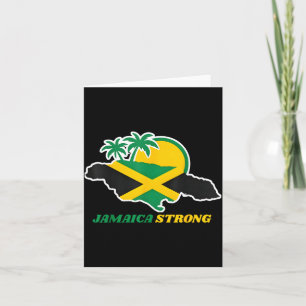 Jamaica Stark Jag älskar Jamaicans flagga Hjärta K Kort
