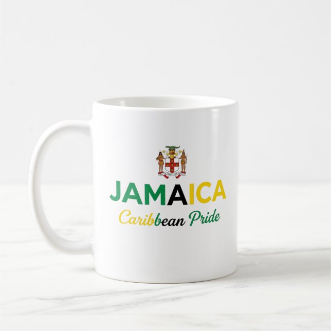 Jamaica statsvapen | Vardaglig stolthet Kaffemugg (Vänster)