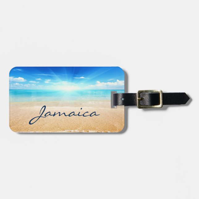 Jamaica strand sunrise bagagebricka (Horisontell Framsida)