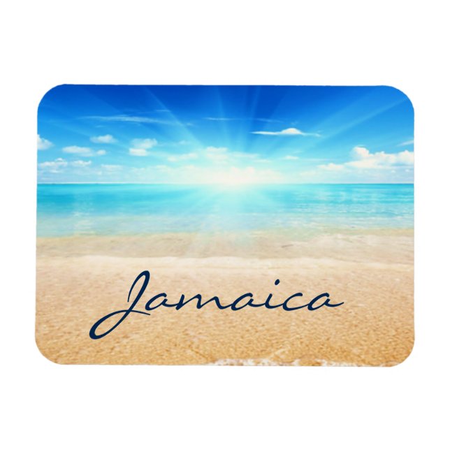 Jamaica strand sunrise magnet (Horisontell)