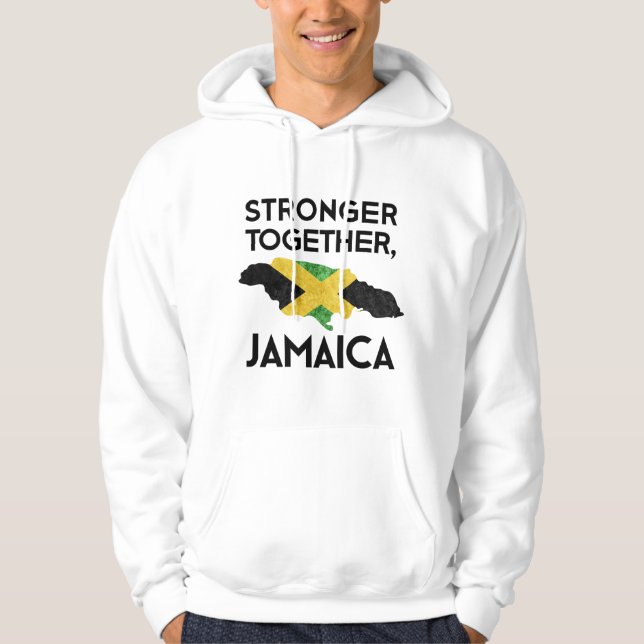 Jamaica Strong Hurricane Melissa Support Tee Hoodie (Framsida)