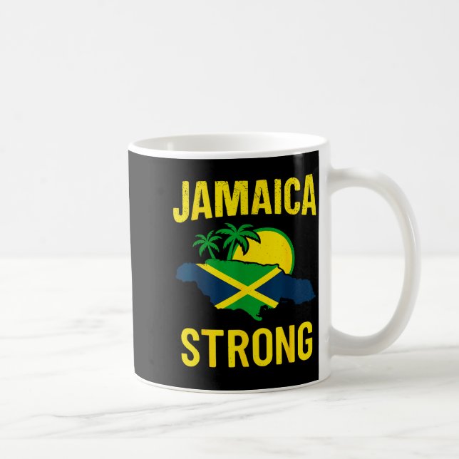 Jamaica Strong I Love Jamaican Flag Heart Women Me Kaffemugg (Höger)