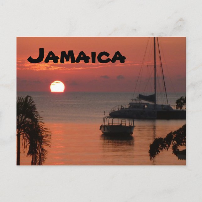 Jamaica Sunset Postcard Vykort (Framsida)
