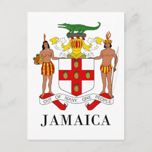 JAMAICA - symbol/jacka av arm/flagga/färger/emblem Vykort