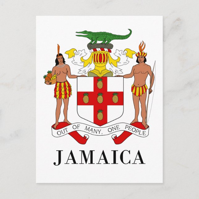 JAMAICA - symbol/jacka av arm/flagga/färger/emblem Vykort (Framsida)