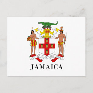 JAMAICA - symbol/jacka av arm/flagga/färger/emblem Vykort