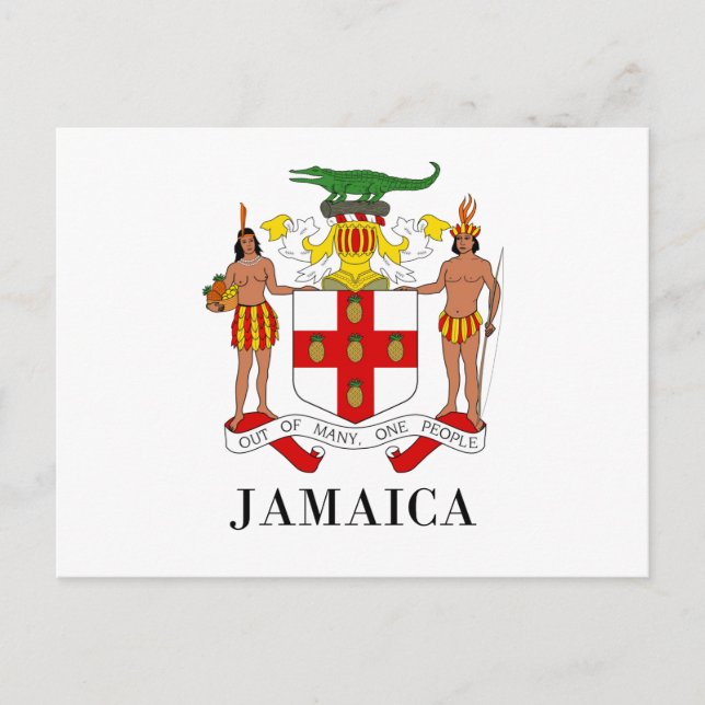 JAMAICA - symbol/jacka av arm/flagga/färger/emblem Vykort (Framsida)
