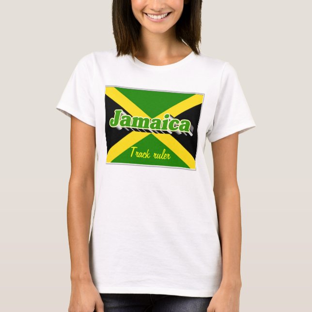 Jamaica t-shirts-track-linjal tee shirt (Framsida)