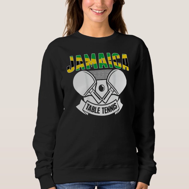 Jamaica Table Tennis  Support Jamaican Ping Pong T T Shirt (Framsida)