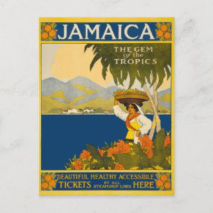 Jamaica The Gem of the Tropik Vintage resor Vykort