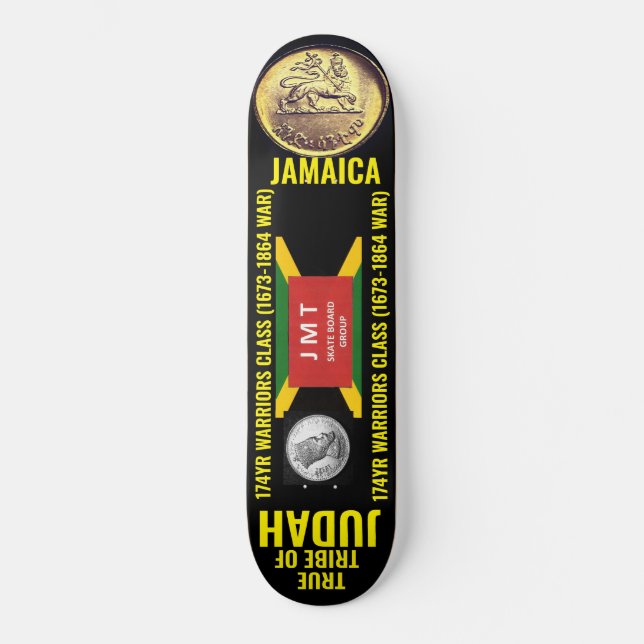 JAMAICA TRIBE AV JUDAH 174 YR WARRIOR Skateboard (Framsida)