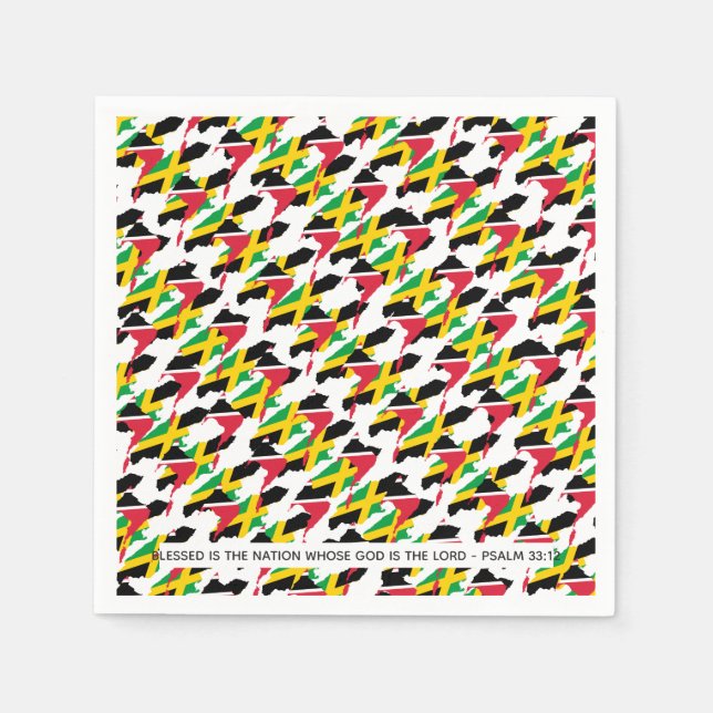 JAMAICA TRINIDAD & TOBAGO med dubbla kulturarv Pappersservett (Framsidan)