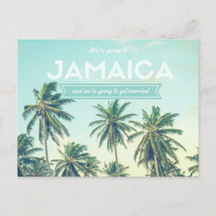 Jamaica Tropical Beach Wedding Sparar datumen Meddelande Vykort