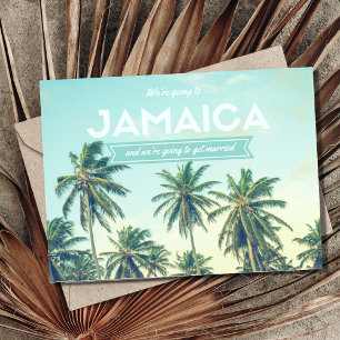 Jamaica Tropical Beach Wedding Sparar datumet Meddelande Vykort