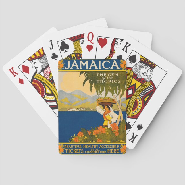 Jamaica, tropikernornas gikt spelkort (Baksidan)