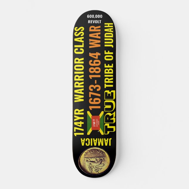 JAMAICA TRUE TRIBE OF JUDAH 174 YR Skateboard (Framsida)