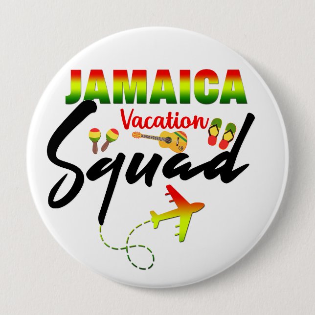 Jamaica Vacation Squad Group Matching Reggae Knapp (Framsida)