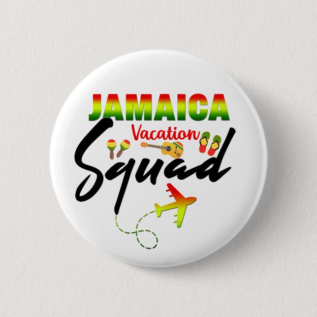 Jamaica Vacation Squad Group Matching Reggae Knapp (Framsida)