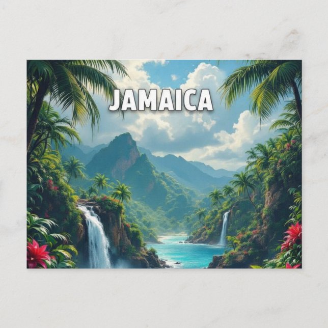 Jamaica vacker vik vykort (Framsida)
