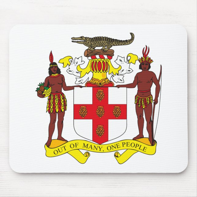 Jamaica vapensköld Mousepad Musmatta (Framsidan)