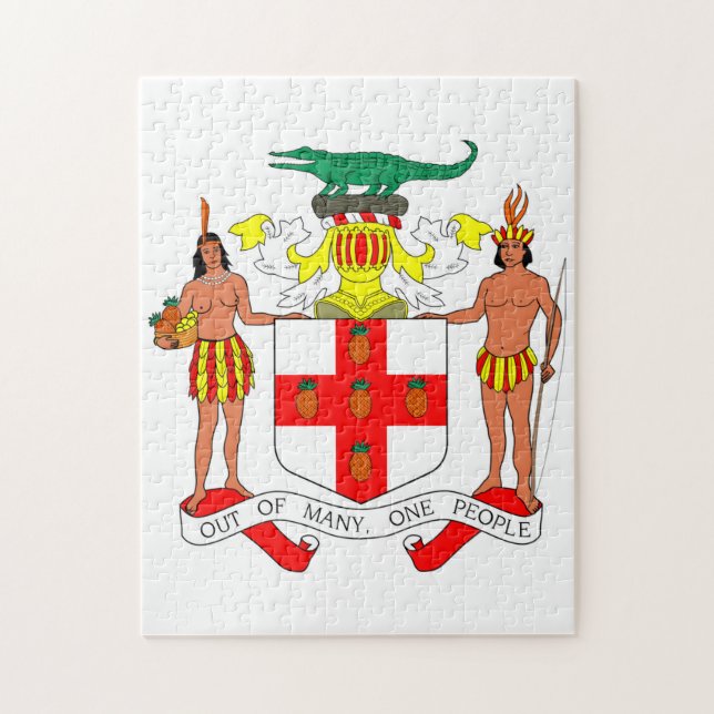 Jamaica vapensköld. pussel (Vertikal)