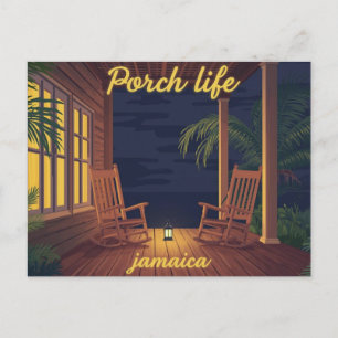 Jamaica Veranda liv kväll  Vykort