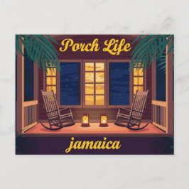 Jamaica Veranda liv kväll  Vykort