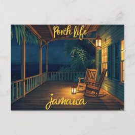 Jamaica Veranda liv kväll  Vykort