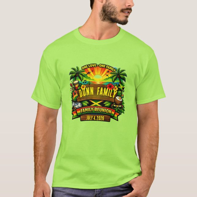 Jamaica-vibes matchande t-shirts (Framsida)